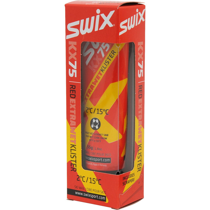 Swix Klister - KX75 Red Extra Wet (+2 to +15C) | 55g