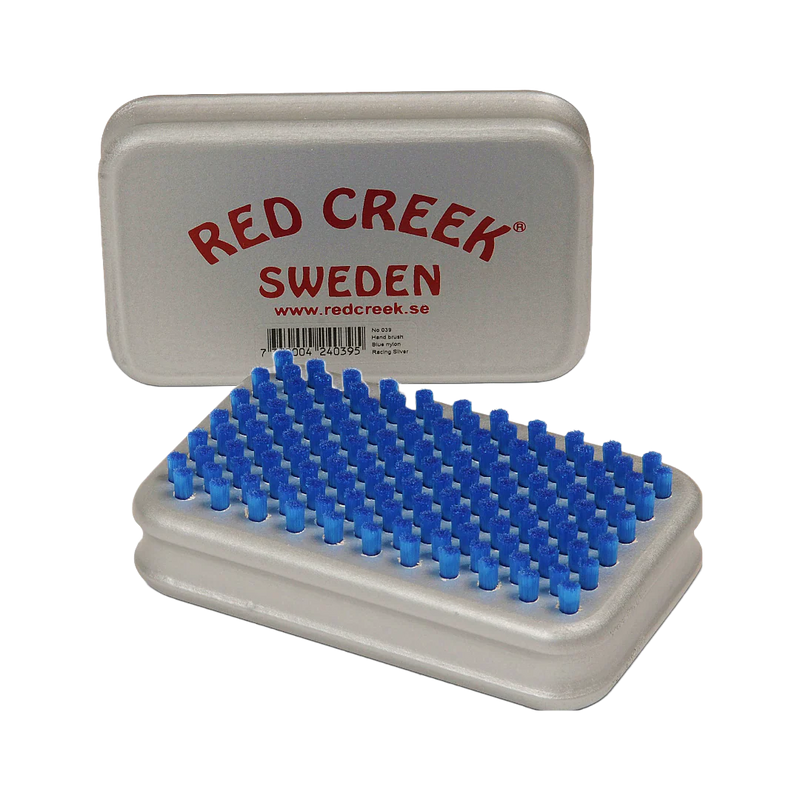 Red Creek Hand Brush: Blue 6mm Nylon Racing Silver