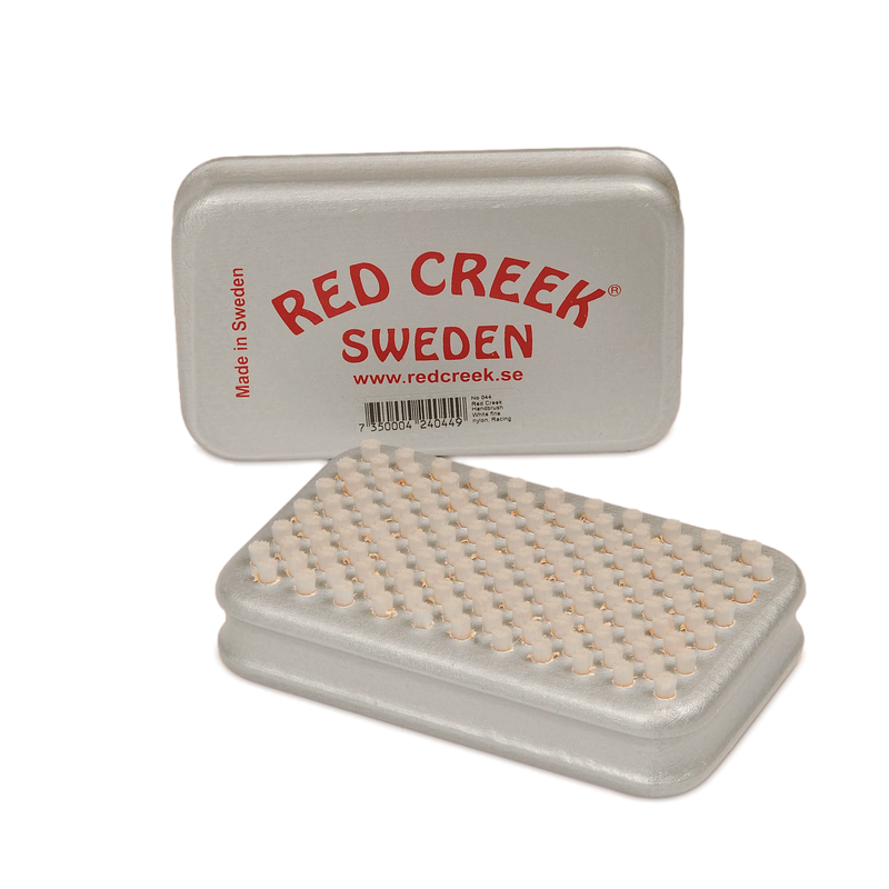Red Creek Hand Brush: Fine White 4mm Nylon Racing Silver