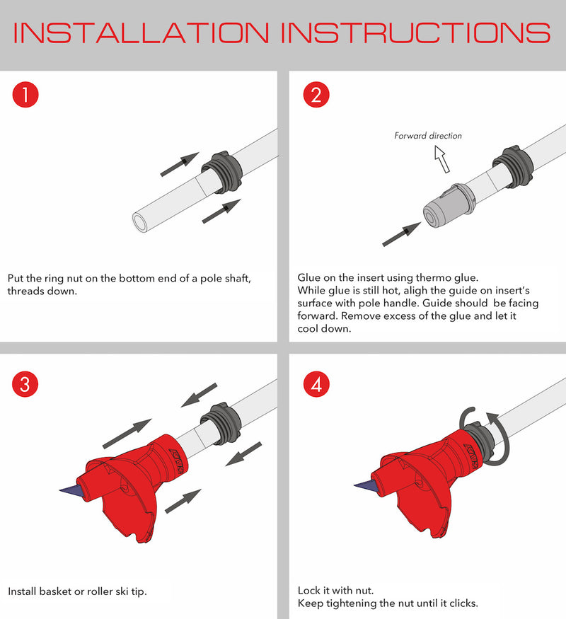 KV+ Quick Change Roller Ski Tip